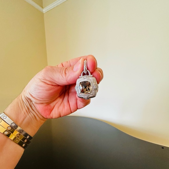 Judith Ripka Vintage Estate Couture Sterling Smokey Quartz...
